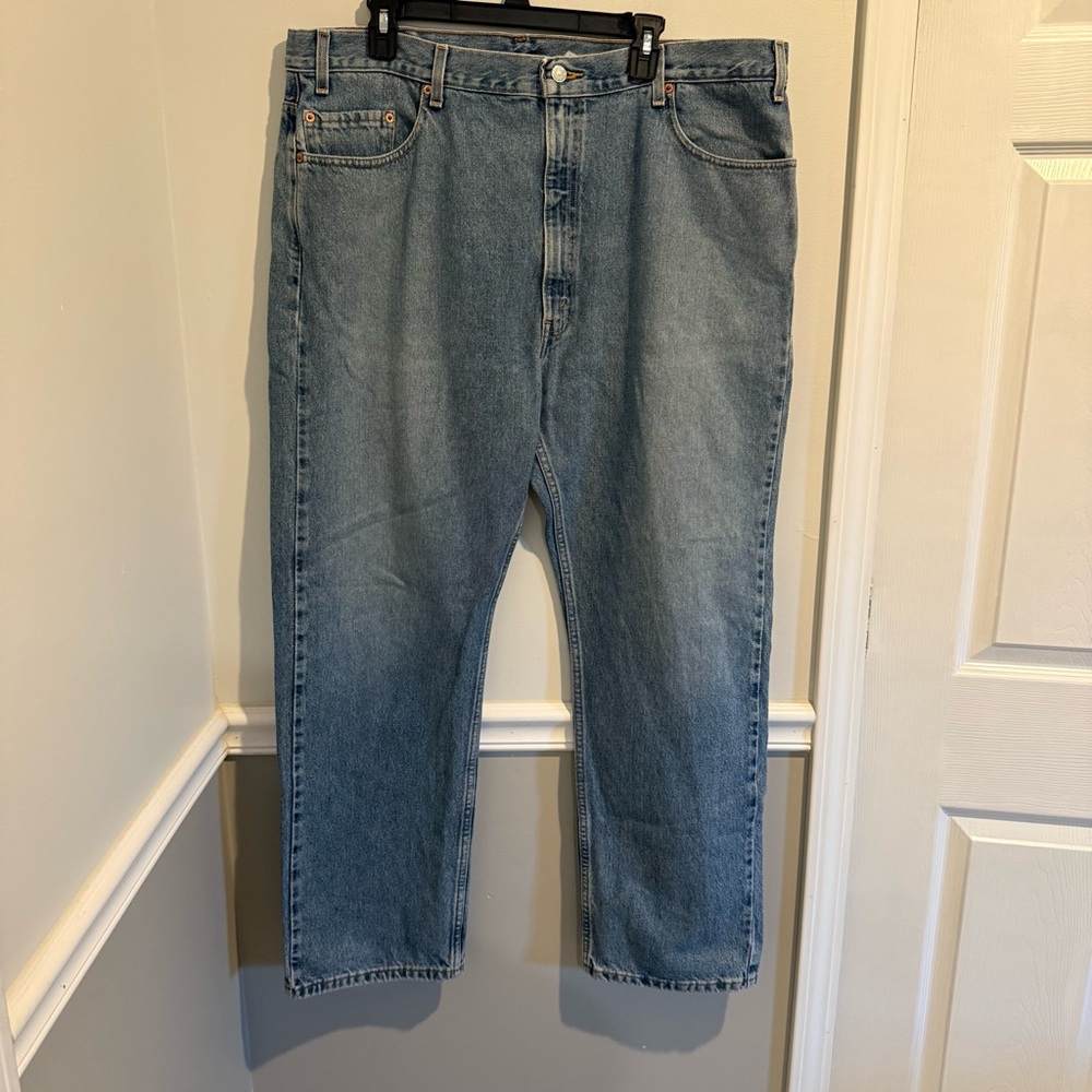 Vintage Levi's 505 red Tab 0302 Denim Jeans Regular Fit Straight Leg 42x30